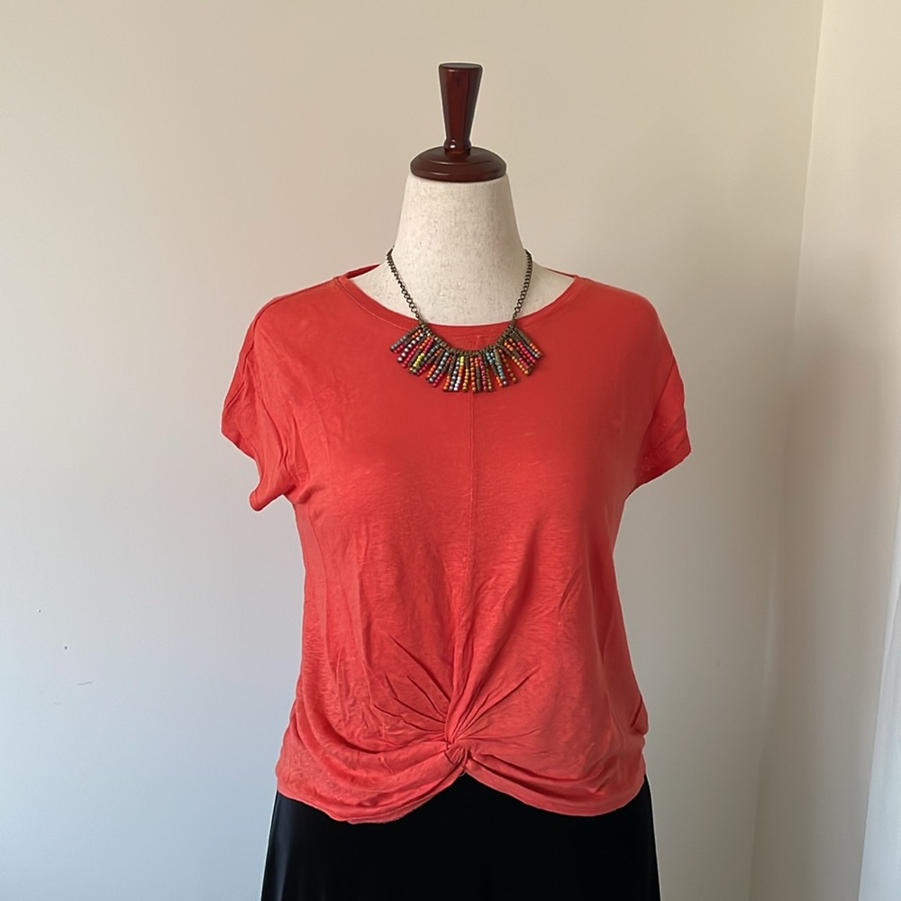 LOFT Lou & Grey Softserve Linen Twist Front Top - XS